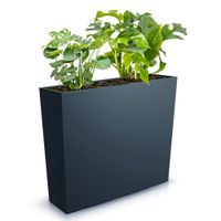 Doniczka skrzynka gładka 58x18x50 cm wkład Antracytowy