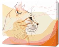 Obraz 60x50cm Delikatny Profil Kota