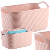 KOSZYK JUTA UNIWERSALNY KOSZ DO PRZECHOWYWANIA ŁAZIENKOWY 25X17 CM RÓŻ