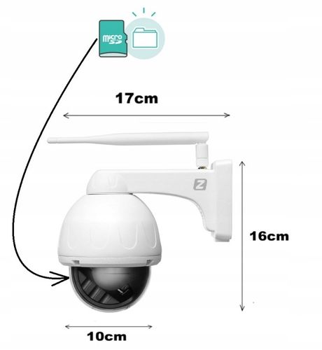 Kamera Zewnętrzna Obrotowa WiFi 5MPx 4MPx Metalowa Śledzenie IKPW540V1 na Arena.pl