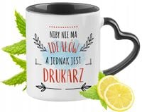 Dla Technika Kubek Czarny Z Uszkiem W Kształcie Serca Na Prezent