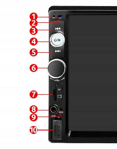 RADIO 2DIN EKRAN 7 USB SAMOCHODOWE SD MP3 + KAMERA zdjęcie 4