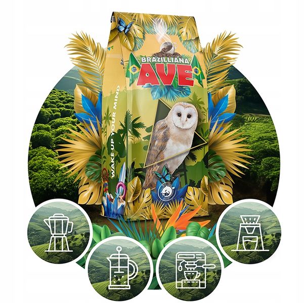 KAWA BRAZILLIA AVE -SWIEŻO PALONA Z PALARNI 2x1 KG zdjęcie 7