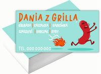 Wizytówki firmowe 200 szt RÓŻNE WZORY do wyboru DANIA Z GRILLA