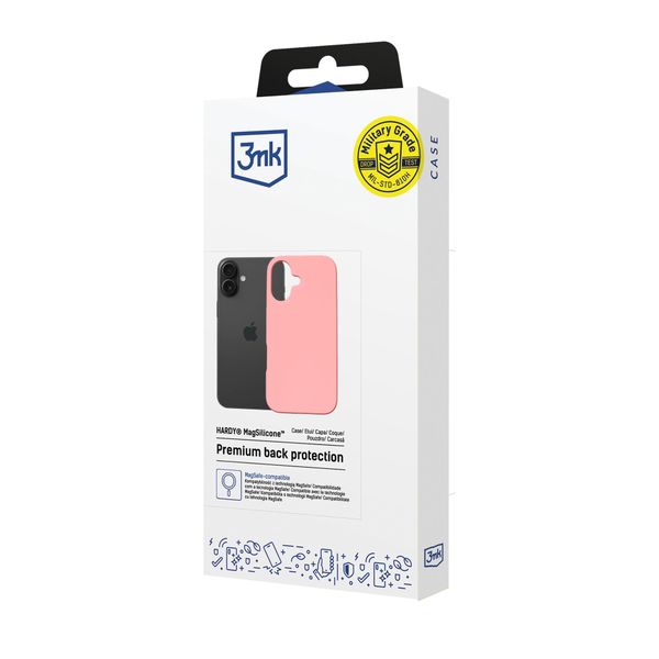 apple iphone 16 plus - 3mk hardy magsilicone pink zdjęcie 9