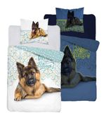 Pościel bawełniana fluorescencyjna 140x200cm OWCZAREK NIEMIECKI