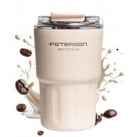 Kubek termiczny Peterson stal nierdzewna beżowy 360 ml podwójne ścianki