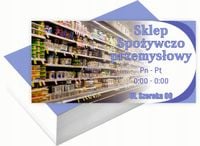 Wizytówki firmowe Foliowane 1000szt różne wzory SKLEP SPOŻYWCZO PRZEMYSŁOWY