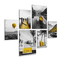 Obrazy Do Salonu Sypialni PEJZAŻ Morze Jezioro Góry 90cm x 80cm