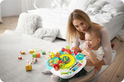STOLIK EDUKACYJNY INTERAKTYWNY 2w1 TABLICA PANEL MUZYCZNY MUZYKA RICOKIDS na Arena.pl