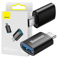 adapter baseus ingenuity series z usb-c do usb-a 10gb/s - czarny