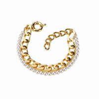 bransoletka pancerka z perełkami (b15/tgu/04au)