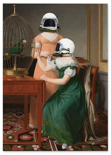 Plakat kosmos astronauci pop art 29,7x42 cm A3 na Arena.pl