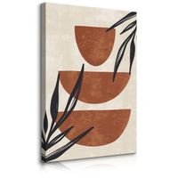 Obraz Canvas Do Salonu Liście Abstrakcja Styl Boho Minimalizm 40cm x 60cm