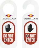 ZAWIESZKA NA DRZWI klamkę hotelowa przeźroczysta plexi DO NOT ENTER nadruk