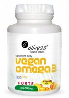 Aliness Vegan Omega 3 FORTE DHA 500 mg Z ALG WZROK UKŁAD NERWOWY 60kap