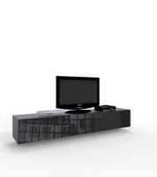 VIGO 180 czarna - szafka pod telewizor, podwieszana , fronty połysk