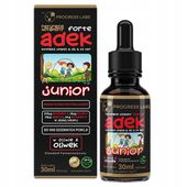 Naturalna Witamina ADEK FORTE JUNIOR Dla dzieci Progress Labs krople 30 ml