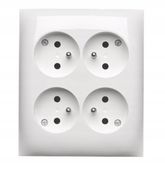 AQUACLICK GNIAZDO NATYNKOWE 4-KROTNE Z/U BIAŁE