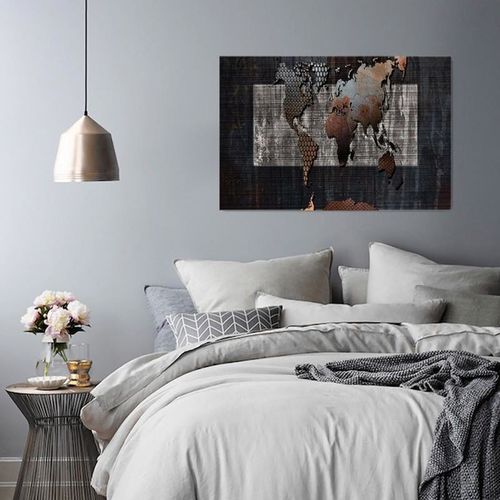 Obraz na płótnie - Canvas, Mapa świata 40x30 na Arena.pl