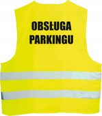 KAMIZELKA ODBLASKOWA z nadrukiem OBSŁUGA PARKINGU