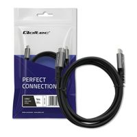 Qoltec Kabel USB4 1m Thunderbolt 240W 40Gb/s Czarny