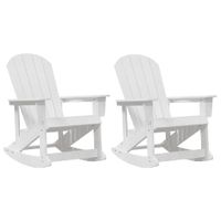 Fotele bujane Adirondack 2 pcs Biały HDPE