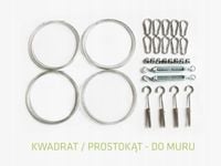 KWADRAT / PROSTOKĄT - ZESTAW MONTAŻOWY DO MURU