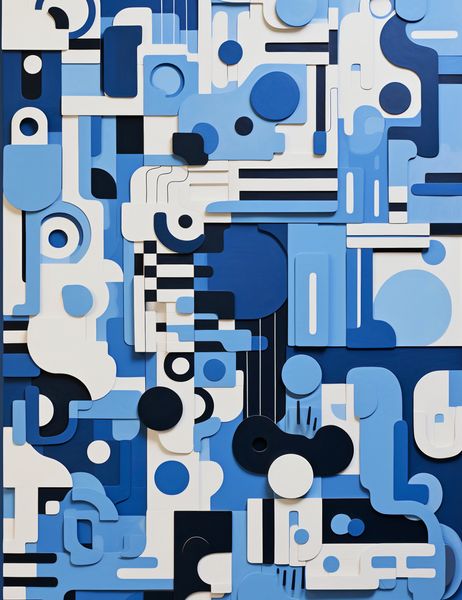 Plakat 50x65cm Niebieski Labirynt zdjęcie 1