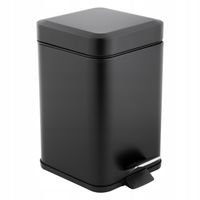 Kosz na śmieci łazienkowy czarny mały śmietnik do łazienki z pedałem loft
