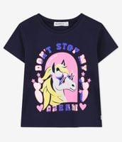 Billieblush koszulka z nadrukiem konia w kolorze granatowym