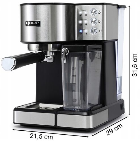 Ekspres do kawy Ciśnieniowy Automatyczny Yoer 20bar 1350W +Spieniacz Mleka na Arena.pl