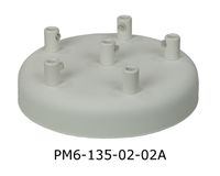 Podsufitka metalowa 6 otworów 135mm kolor biały + biały hamulec