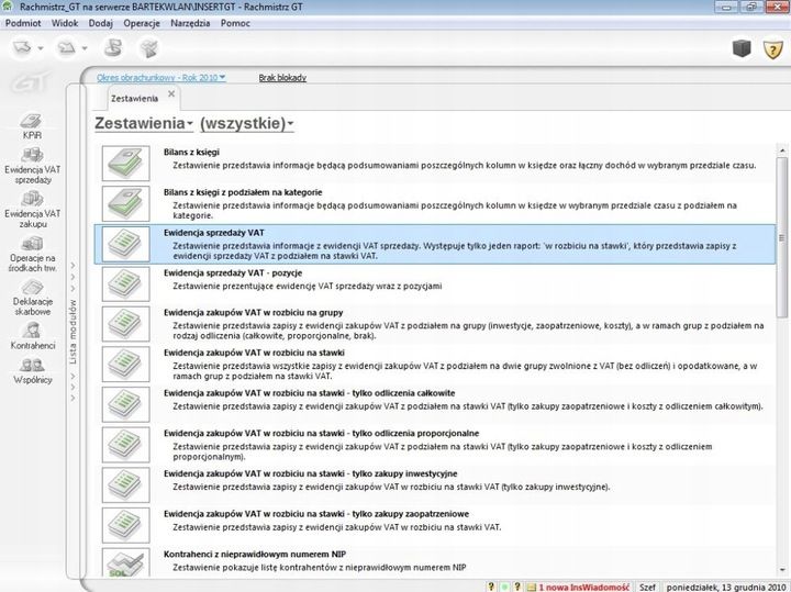 Program INSERT Rachmistrz GT zdjęcie 6