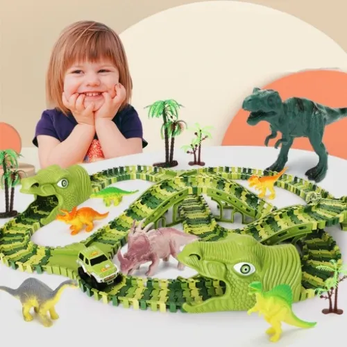 Tor Wyścigowy Dinozaur Dino Park 271 el. XXL 360cm na Arena.pl