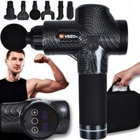 VEZO PISTOLET DO MASAŻU PLECÓW CIAŁA MASAŻER MASSAGE GUN ZESTAW 6