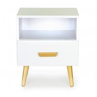 SZAFKI NOCNE MODERNHOME BIAŁE LAMINAT DREWNO SOSNOWE