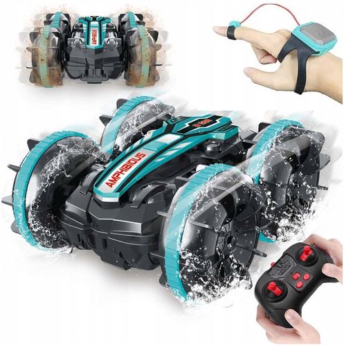 SAMOCHÓD ZDALNIE STEROWANY RC GESTAMI AMFIBIA 2 PILOTY 4x4 360° PŁYWAJĄCY na Arena.pl