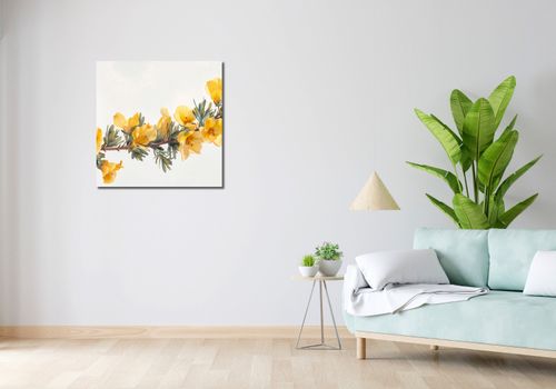 Obraz 70x70cm Żółte Kwiaty na Arena.pl