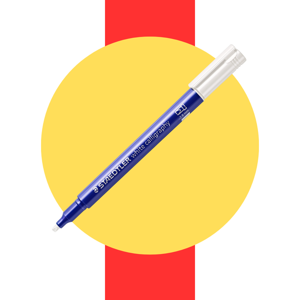 marker white calligraphy biały staedtler zdjęcie 2