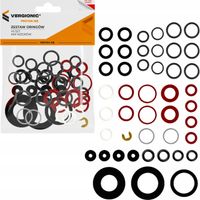 Zestaw oringów VERGIONIC 45 szt. uszczelki gumowe plastik metal mix