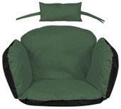 Poduszka ogrodowa 112x113 cm na krzesło wiszące bocianie gniazdo zielona
