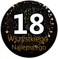 Opłatek na tort Urodziny 18 30 40 50 60 Okazjonalny Happy Birthday Tekst