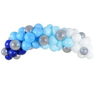 Girlanda balonowa niebiesko biała roczek baby shower urodziny 200 cm