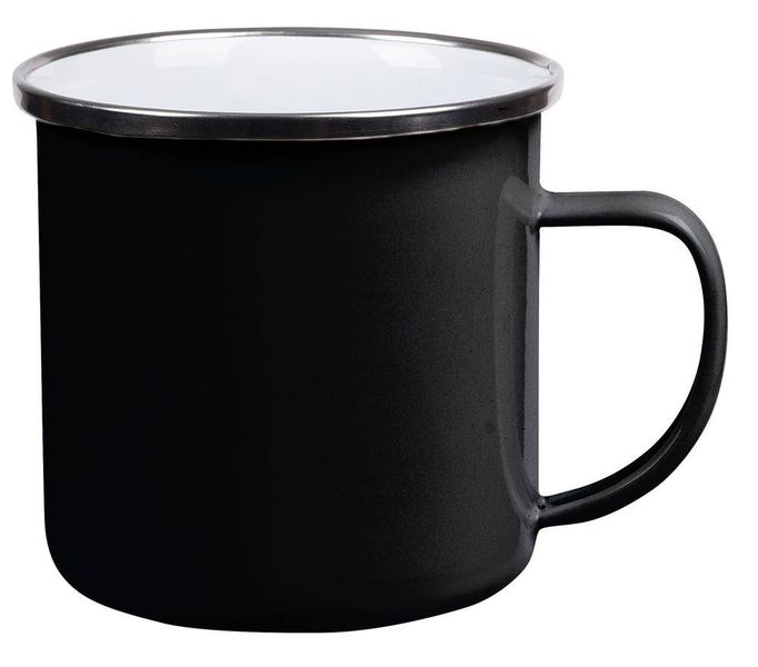 Emaliowany kubek VINTAGE CUP, czarny zdjęcie 1
