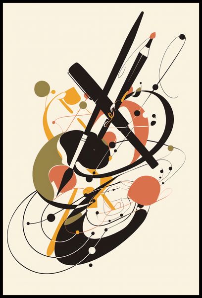 Plakat 68x101cm Abstrakcyjny Rapsod zdjęcie 2