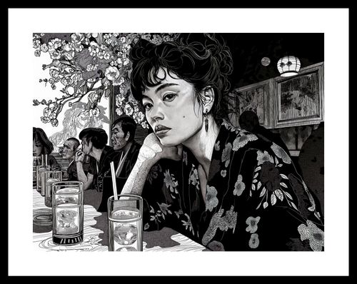 Plakat 40x30cm Czarne Kimono na Arena.pl