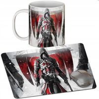 ZESTAW KUBEK + PODKŁADKA - ASSASSIN CREED - PREZENT WIELE WZORÓW + IMIĘ