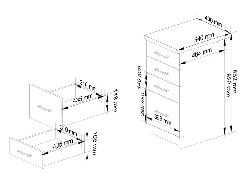 SZAFKA KUCHENNA S40 SZ4 Z BLATEM LIMA zdjęcie 3