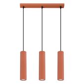 Lampa wisząca KARBON 3L ochra czerwona